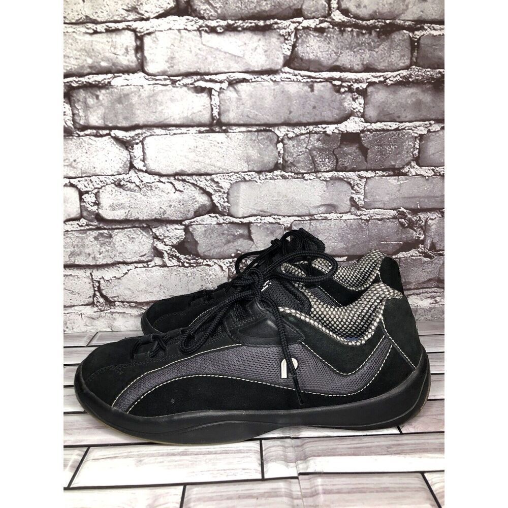 Piloti G16 Black Suede Synthetic Driving Lace Up Logo￼ Shoes Men Sz 10M US/44EU